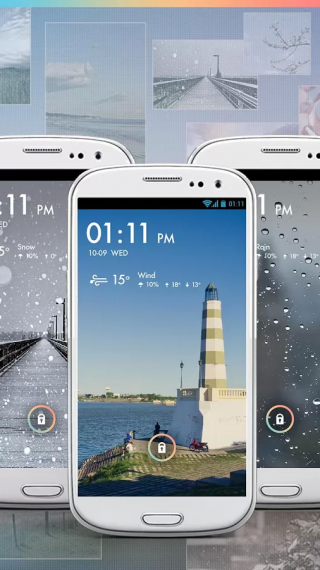 锁屏天气app截图