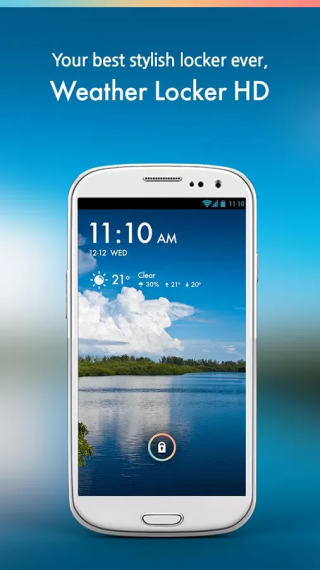 锁屏天气app截图