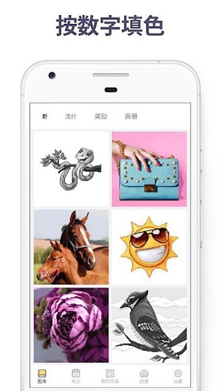 按编号上色的着色书游戏