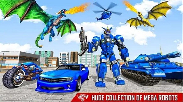陆军龙机器人汽车游戏(flying dragon robot)