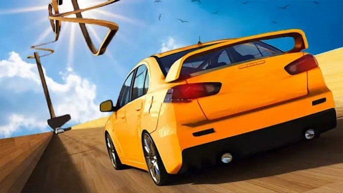 疯狂的汽车特技赛车手机版(crazy car stunts racing)