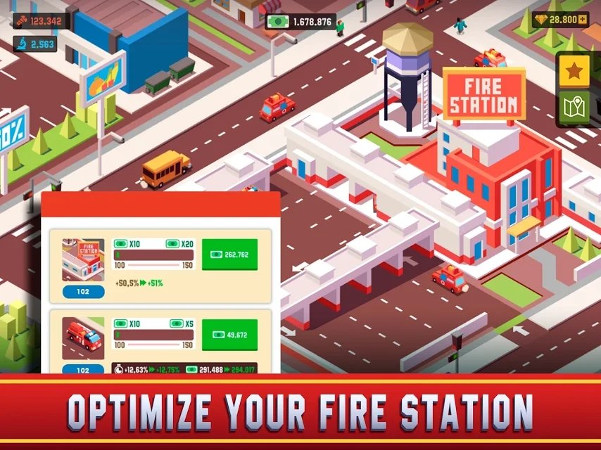 放置消防员帝国大亨官方版(Idle Firefighter Empire Tycoon)