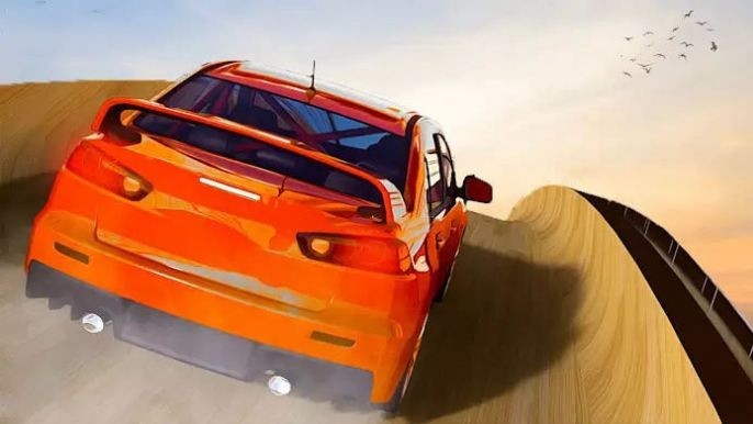 疯狂的汽车特技赛车手机版(crazy car stunts racing)