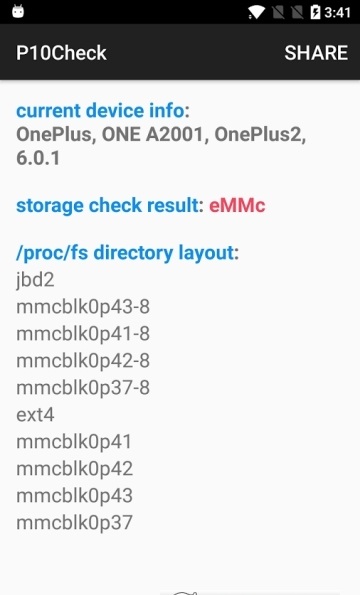 华为p10check闪存检测