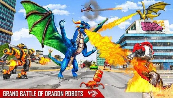 陆军龙机器人汽车游戏(flying dragon robot)