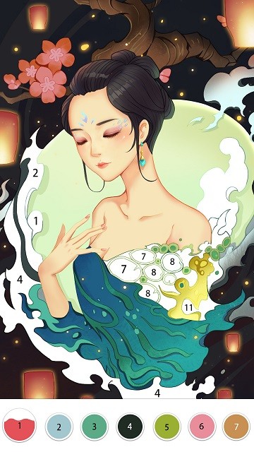 快乐涂数字填色游戏