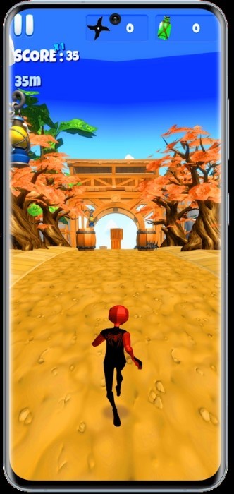 蜘蛛忍者超级英雄奔跑游戏