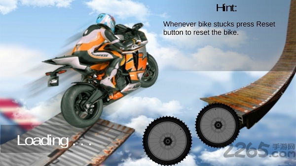 不可能的摩托车轨道游戏
